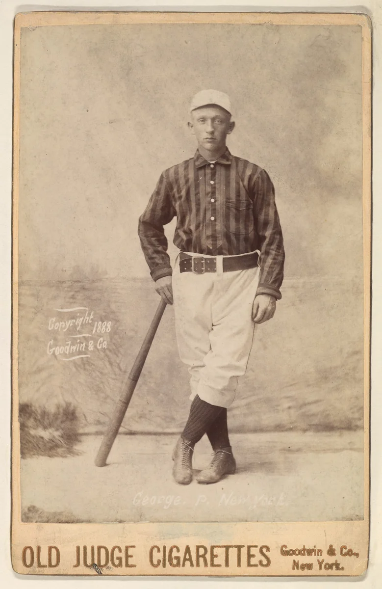 George, Pitcher, New York, from the series Old Judge Cigarettes by Goodwin & Company, photograph, 1888