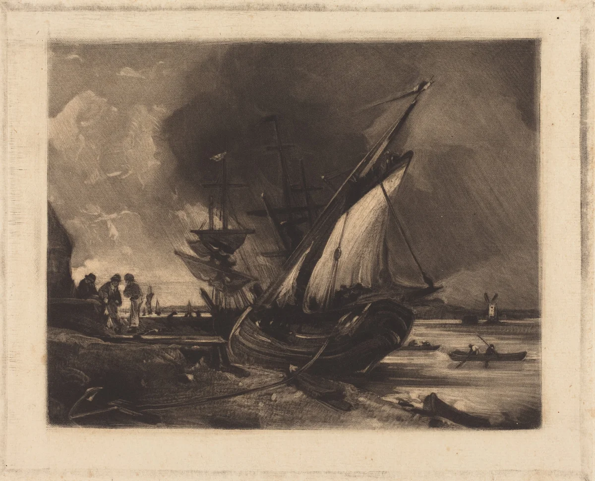 View on the Orwell by David Lucas; John Constable, print, 1830