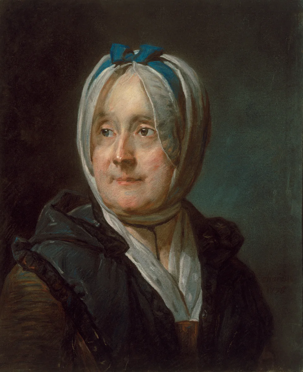 Portrait of Madame Chardin by Jean-Siméon Chardin, drawing, 1776