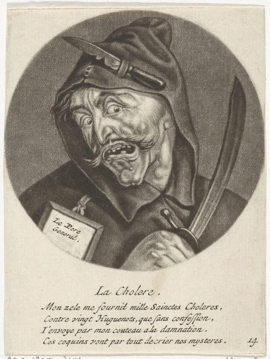 Woede by Jacob Gole, print, 1670-1724