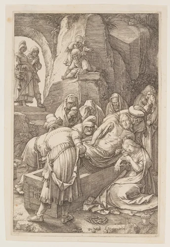The Entombment, from The Passion by Hendrick Goltzius, print, 1596