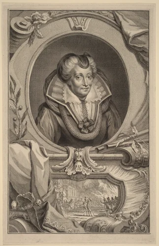 Louise de Coligny by Jacobus Houbraken, print, 1698-1780