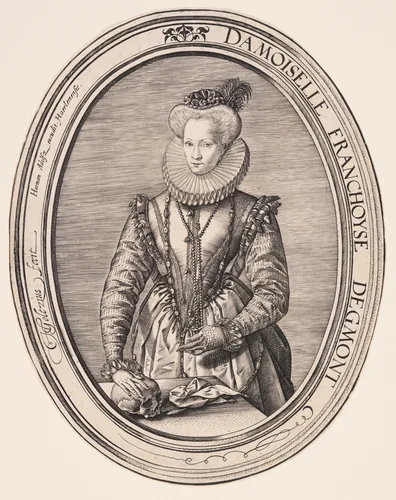 Françoise van Egmond by Hendrick Goltzius, print, 1580