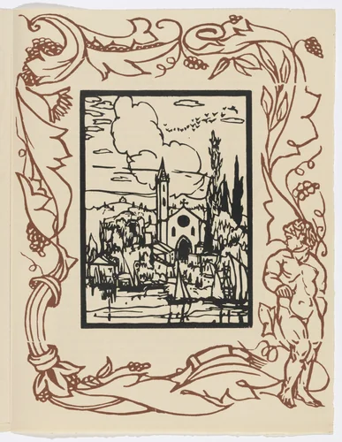 Plate (page 55) from Les Petites Fleurs de St. François (The Little Flowers of St. Francis) by Émile Bernard, illustrated book, 1928