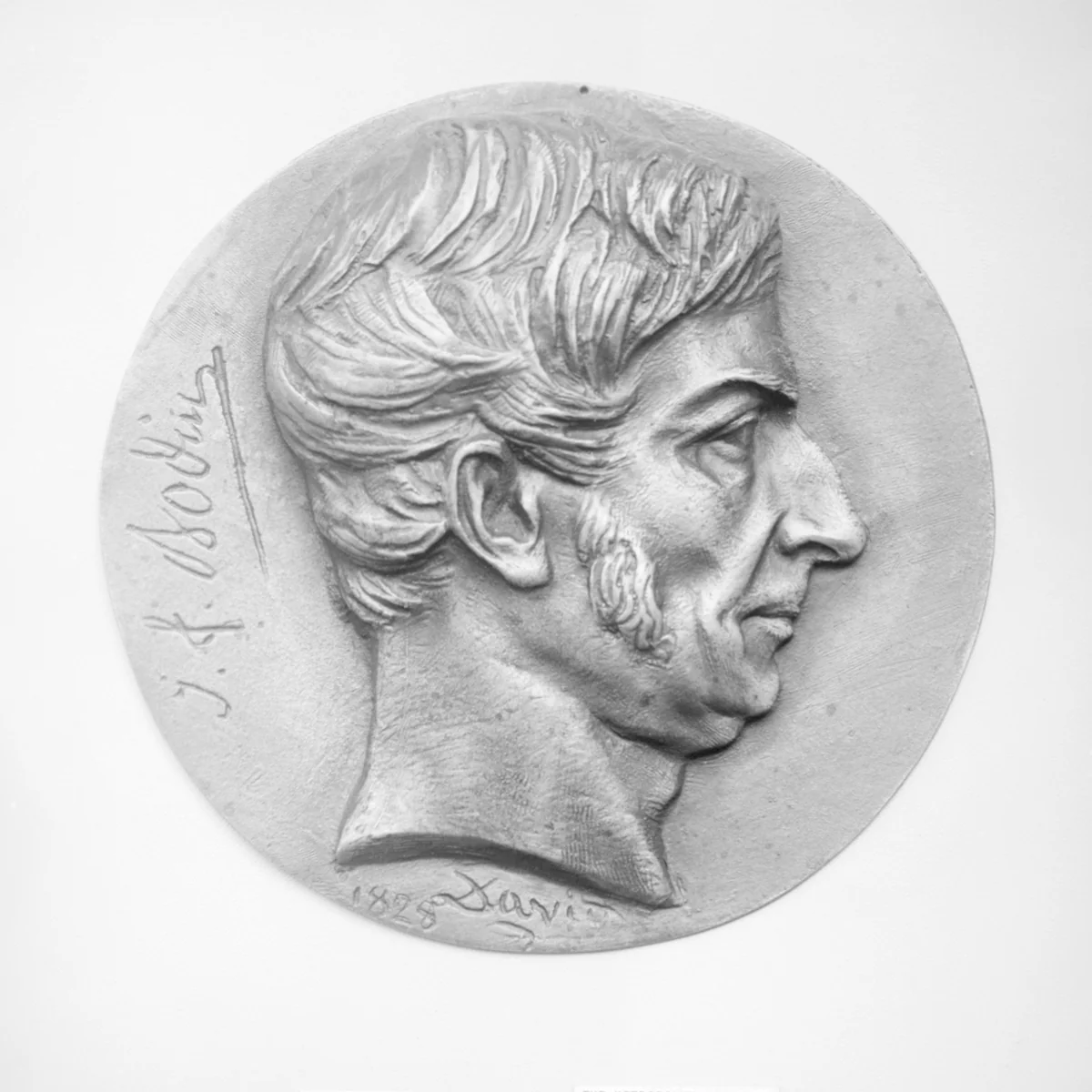 Jean François Bodin (1776–1829), French civil-servant and historian by Pierre-Jean David d'Angers, metalwork, 1828