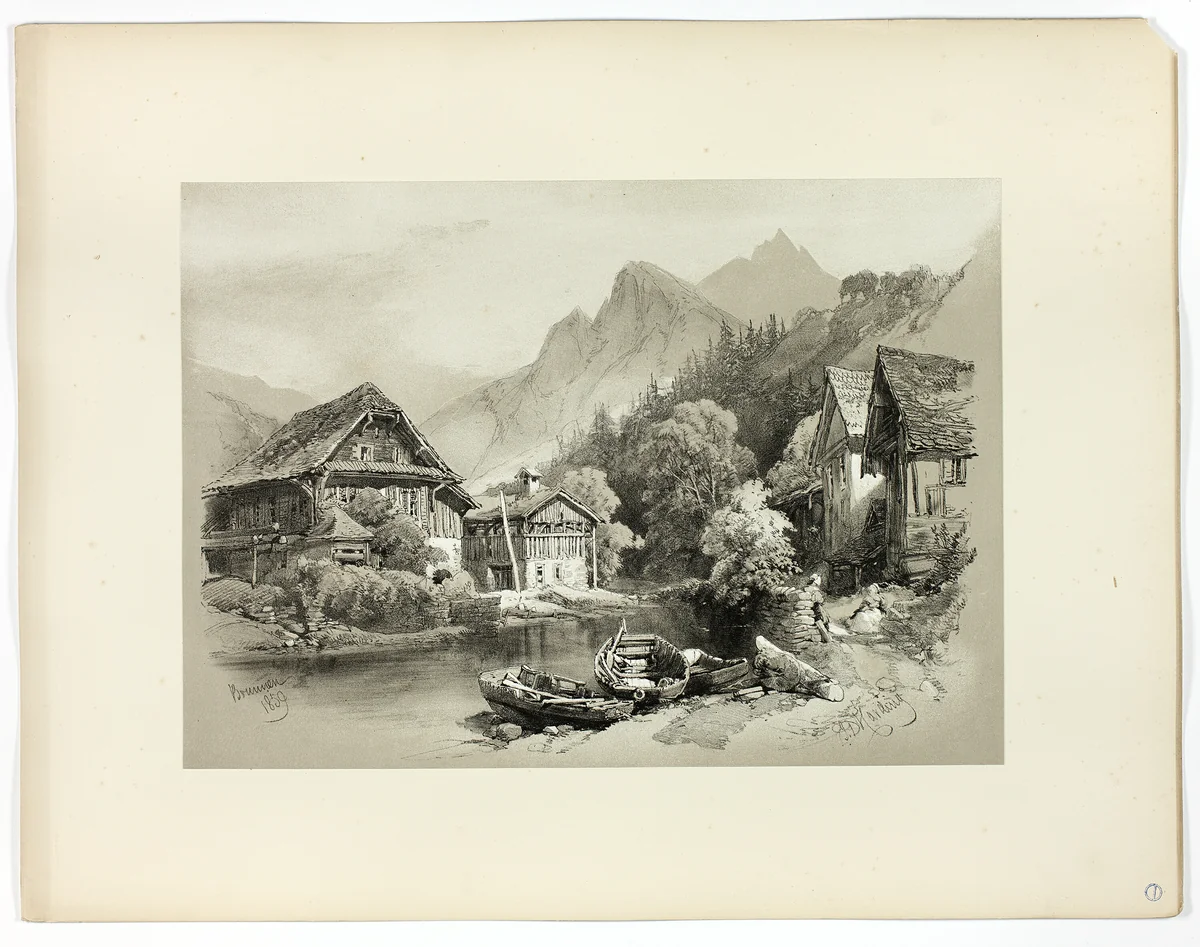 Brunnen, from Picturesque Selections by James Duffield Harding, print, 1859