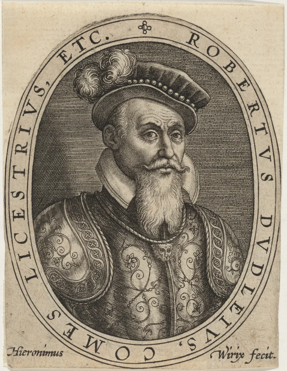 Robert Dudley, Earl of Leicester by Hieronymus Wierix, print, 1553-1619