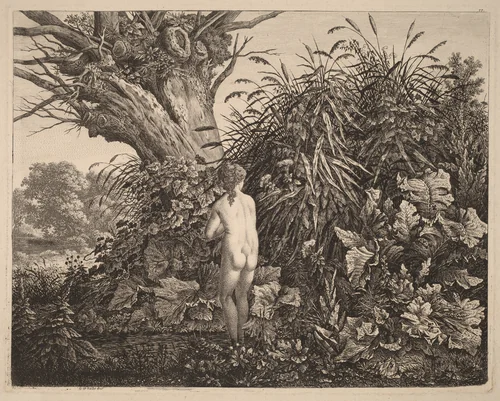Bathing Maiden by Carl Wilhelm Kolbe, print, 1796-1800
