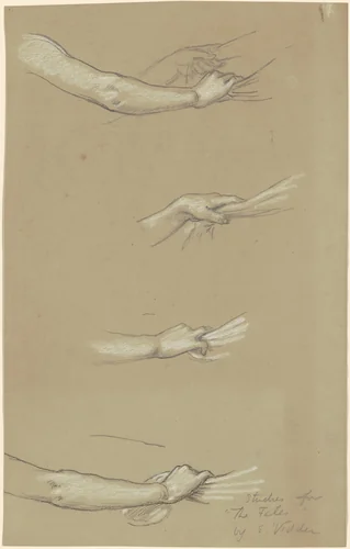 Study for "The Fates Gathering in the Stars" by Elihu Vedder, drawing, 1879-1887