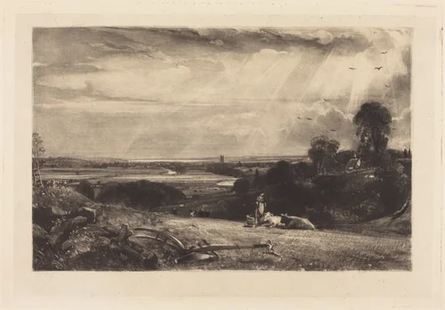 Summer Morning by David Lucas; John Constable, print, 1830
