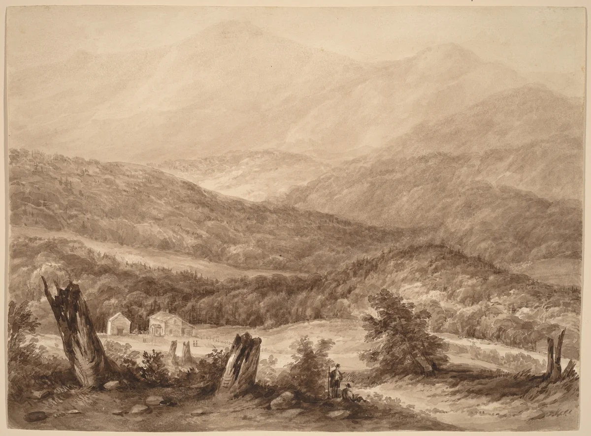 White Mountains (?) by Asher Brown Durand, drawing, 1825-1830