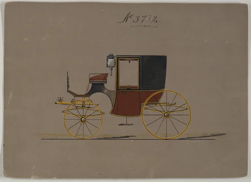 Brougham #3732 by Brewster & Co., drawing, 1882