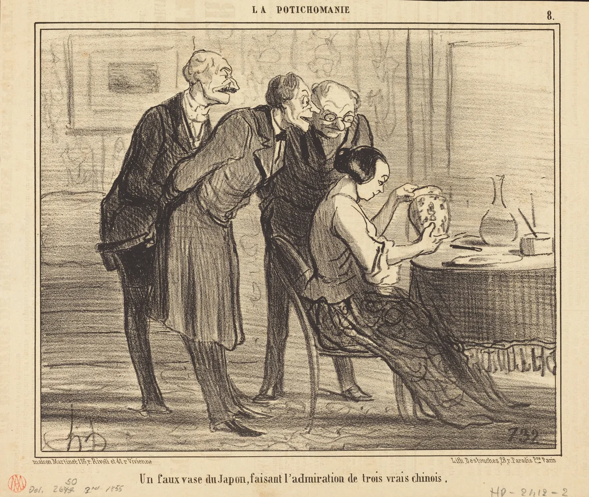 Un Faux vase du Japon faisant... by Honoré Daumier, print, 1855