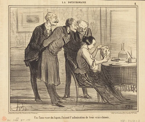 Un Faux vase du Japon faisant... by Honoré Daumier, print, 1855