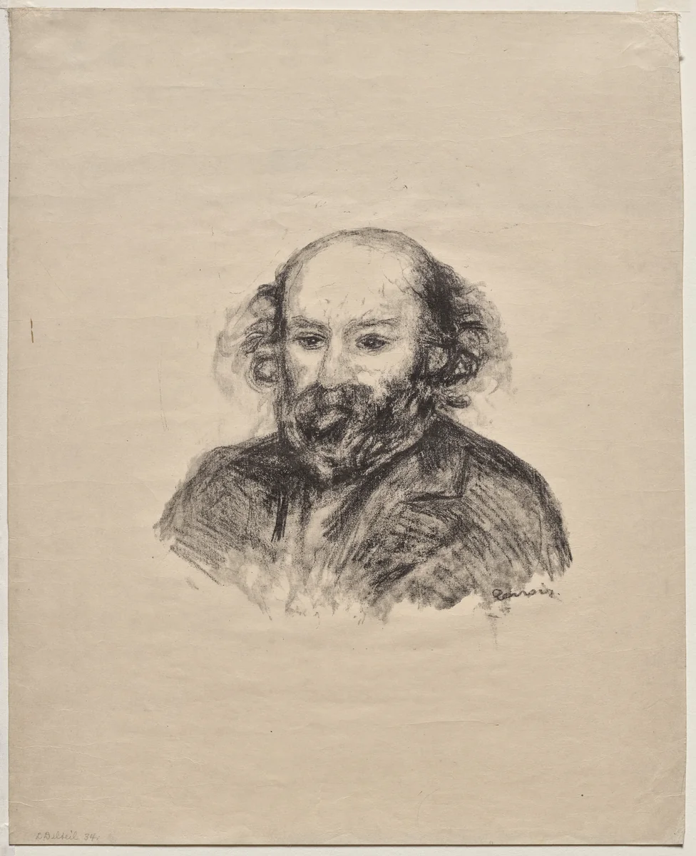 Paul Cézanne by Pierre-Auguste Renoir, print, 1902