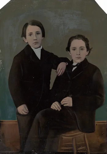 Portrait of Two Boys by American 19th Century, photograph, 1870-1879