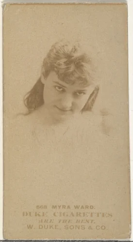 Card Number 568, Myra Ward, from the Actors and Actresses series (N145-7) issued by Duke Sons & Co. to promote Duke Cigarettes by W. Duke, Sons & Co., photograph, 1880-1889