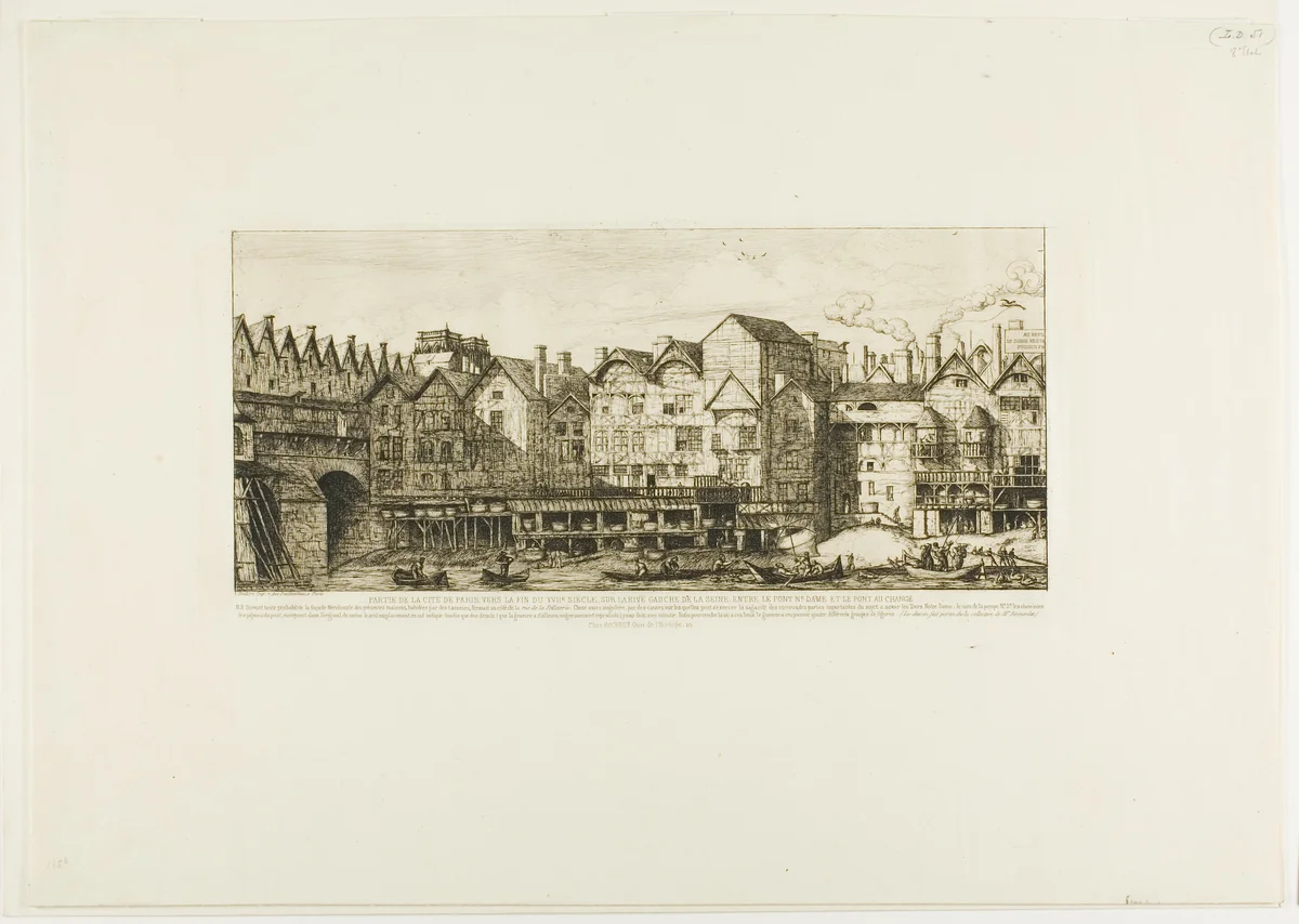 View of Part of the City of Paris toward the Close of the XVII Century by Charles Meryon, print, 1861