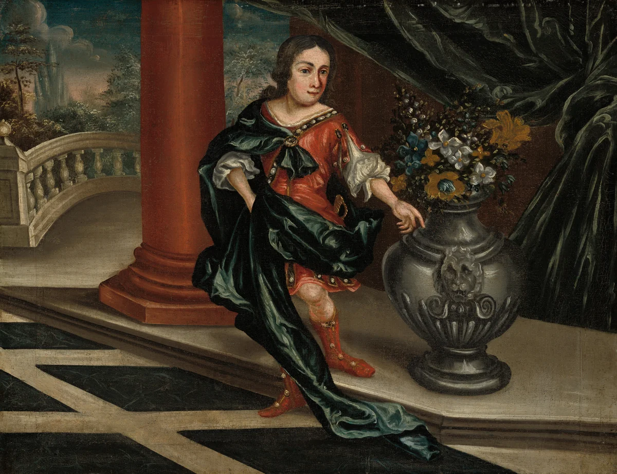Young Man on a Terrace by American 18th Century, painting, 1730
