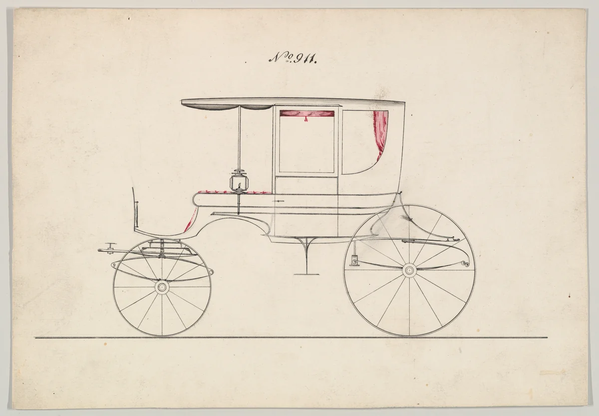 Rockaway #911 by Brewster & Co., drawing, 1865