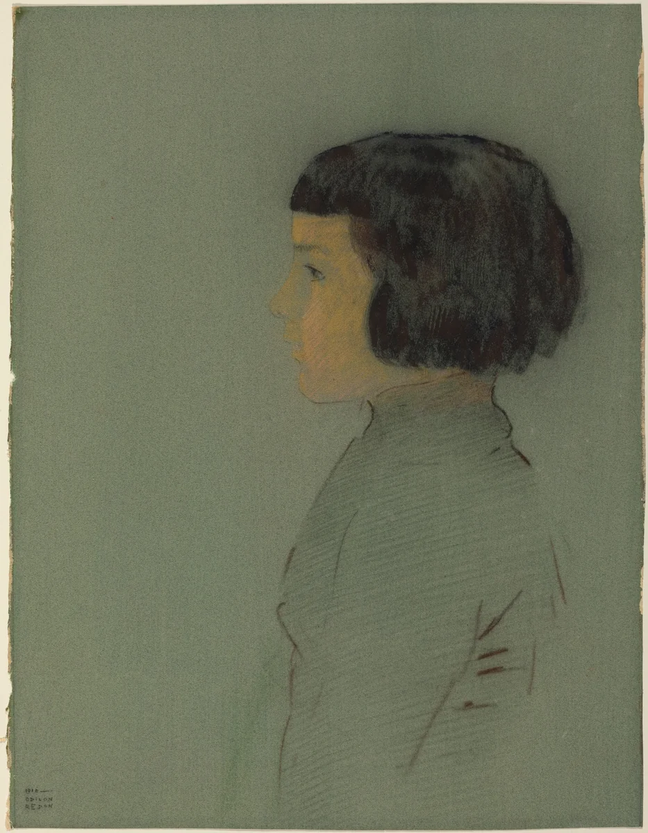 Léon Fayet (?) by Odilon Redon, drawing, 1910