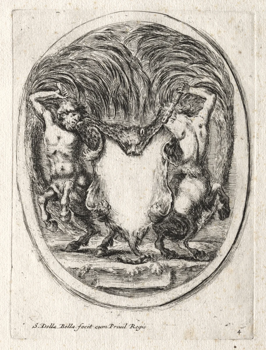 New Model for a Cartouche by Stefano della Bella, print, 1647