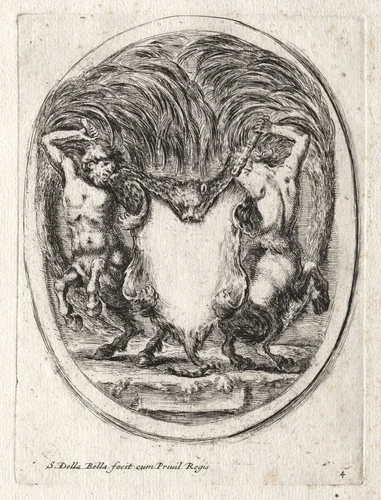 New Model for a Cartouche by Stefano della Bella, print, 1647