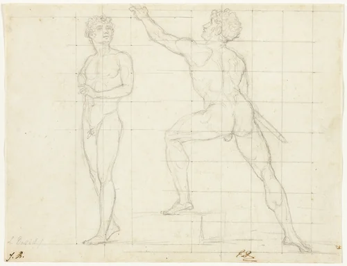 Study for "The Distribution of the Eagles" by Jacques-Louis David, drawing, 1805-1810