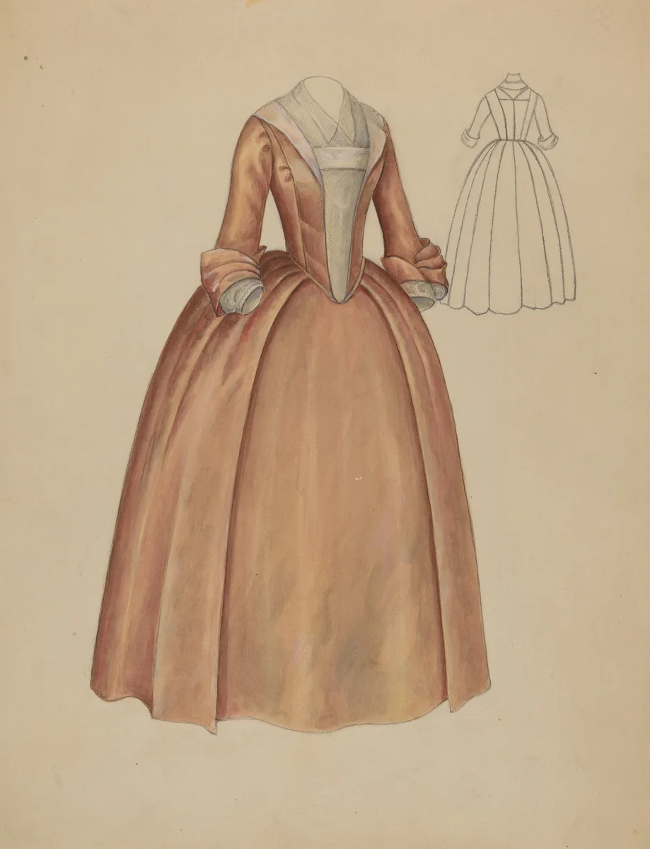 Dress by Jessie M Benge, index of american design, 1936