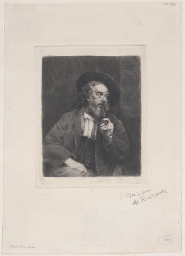 L'Auteur fumant, à mi-corps by Marcellin Desboutin, print, 1897