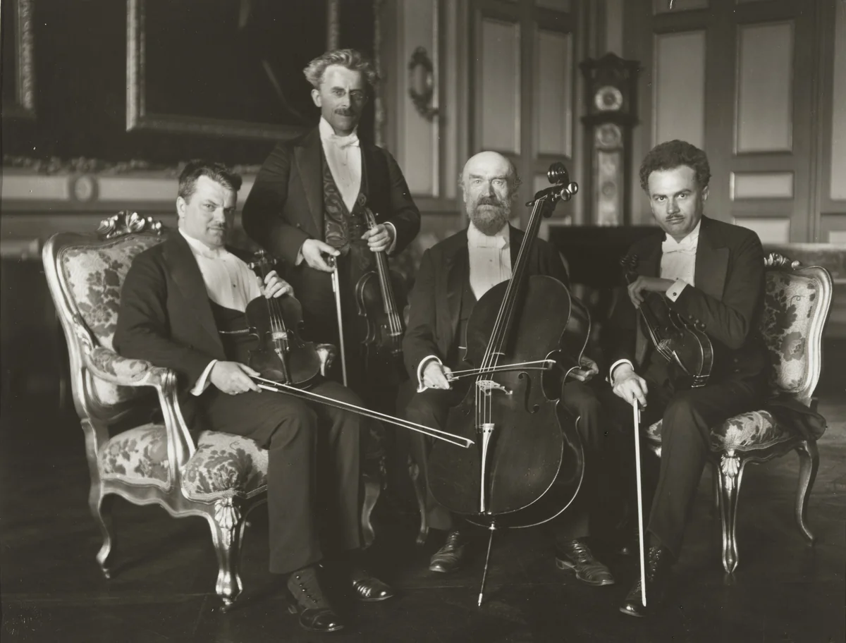 Gewandhaus Quartet by August Sander, photograph, 1921