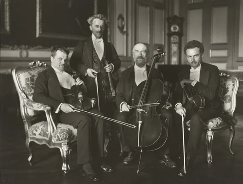 Gewandhaus Quartet by August Sander, photograph, 1921