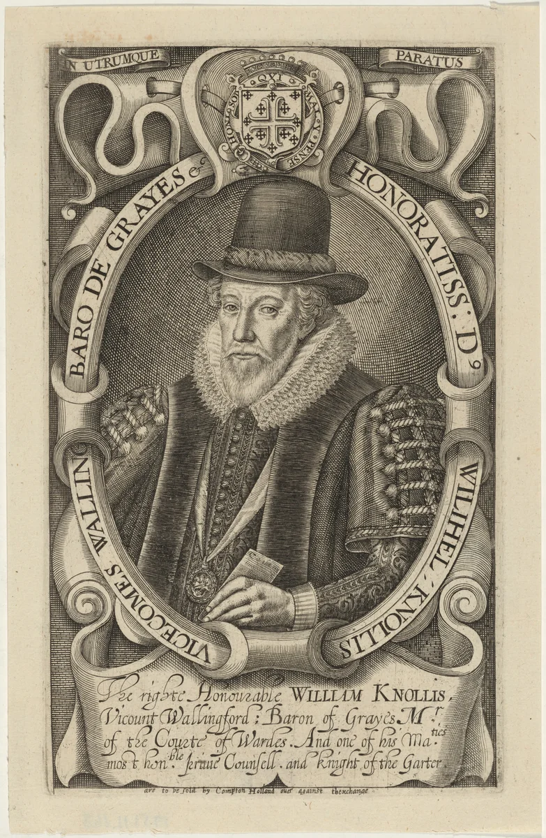 William Knollis, Earl of Banbury, When Viscount Wallingford by Simon van de Passe, print, 1595-1647