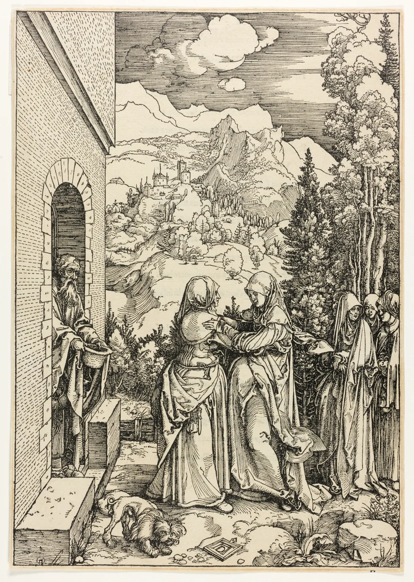 The Visitation, from The Life of the Virgin by Albrecht Dürer, print, 1504