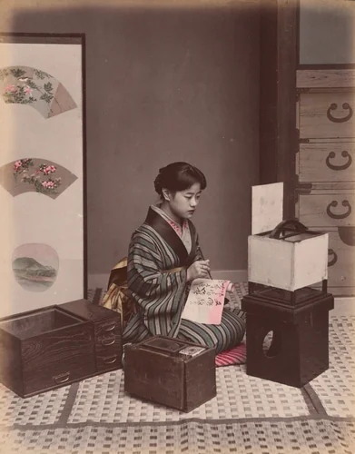 Writing Letter by British 19th Century, photograph, 1875-1885