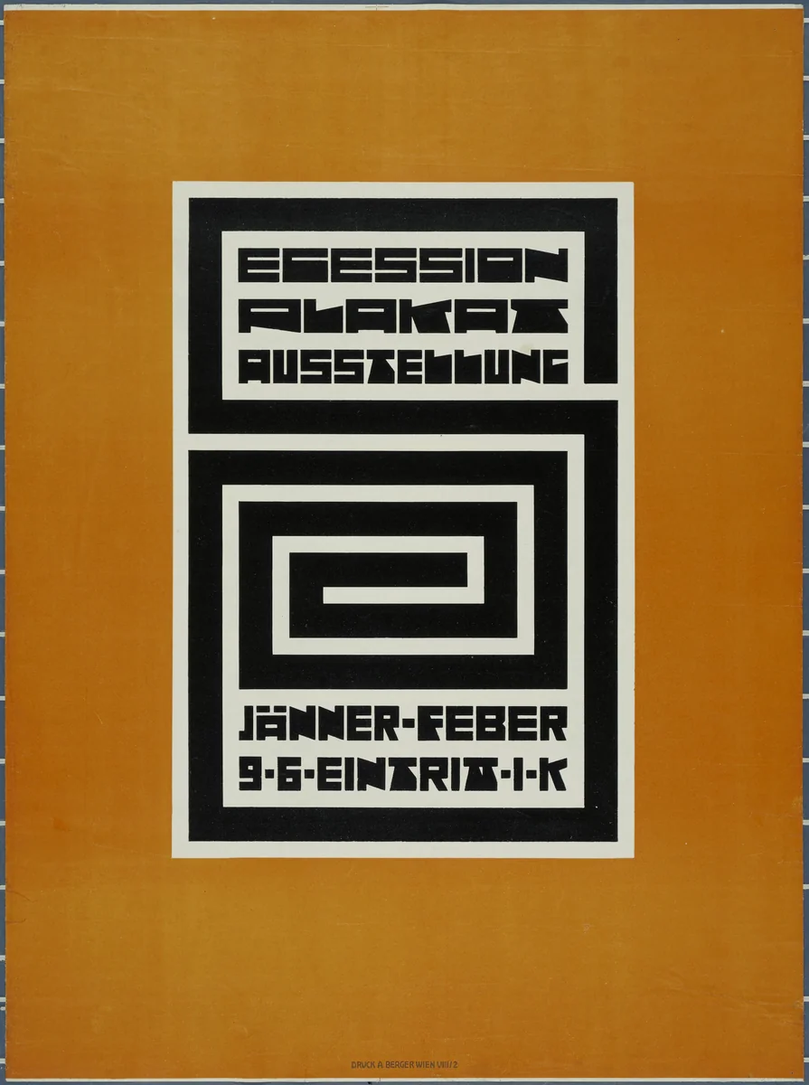 Secession Plakat Ausstellung (Secession Poster Exhibition) by Richard Harlfinger, design, 1912