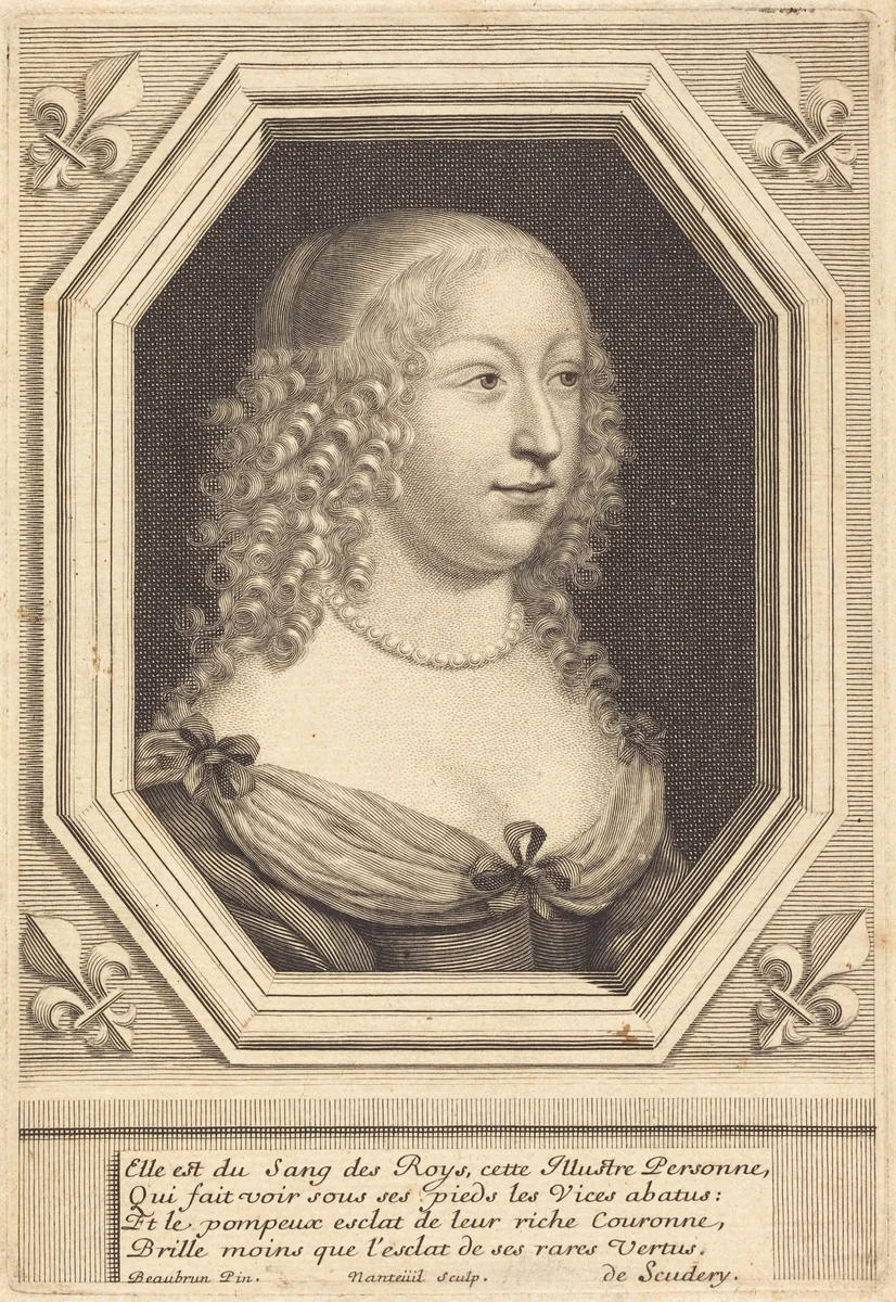 Marie d'Orléans-Longueville, Duchesse de Nemours by Robert Nanteuil, print, 1654