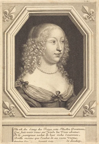 Marie d'Orléans-Longueville, Duchesse de Nemours by Robert Nanteuil, print, 1654