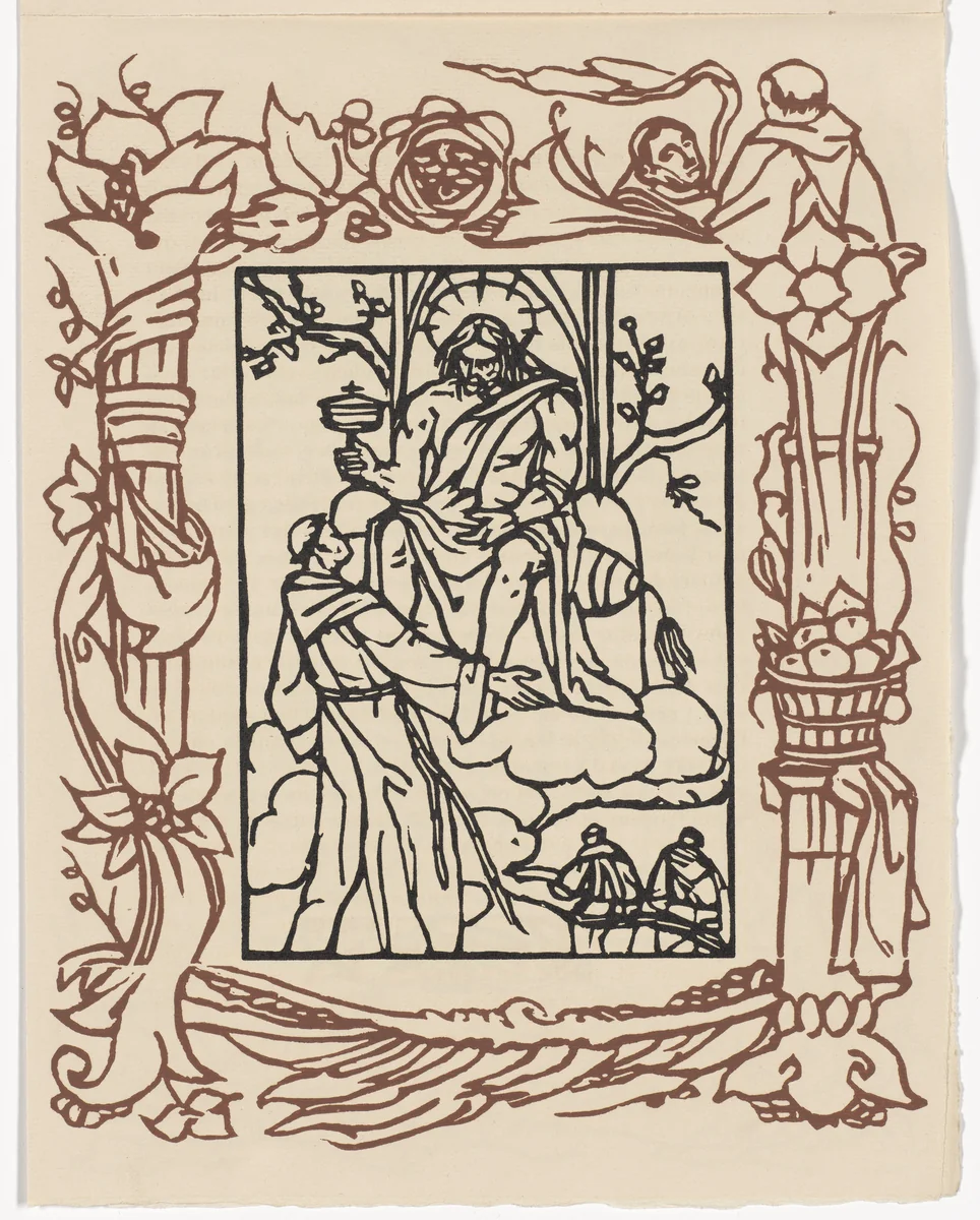 Plate (page 267) from Les Petites Fleurs de St. François (The Little Flowers of St. Francis) by Émile Bernard, illustrated book, 1928