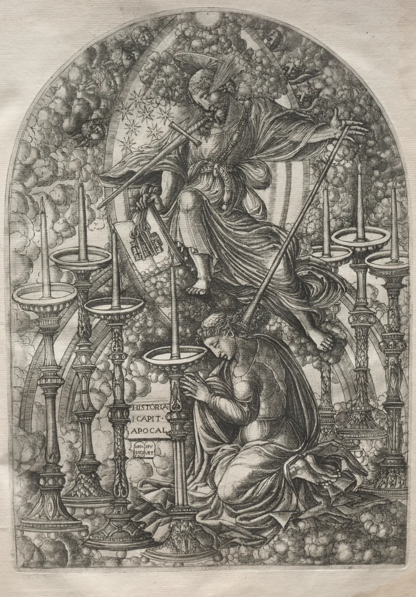 The Apocalypse: St. John Sees Seven Golden Candlesticks by Jean Duvet, print, 1546-1556