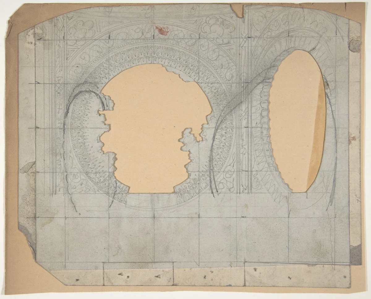 Design for a Stage Set at the Opéra, Paris by Eugène Cicéri, drawing, 1830-1890