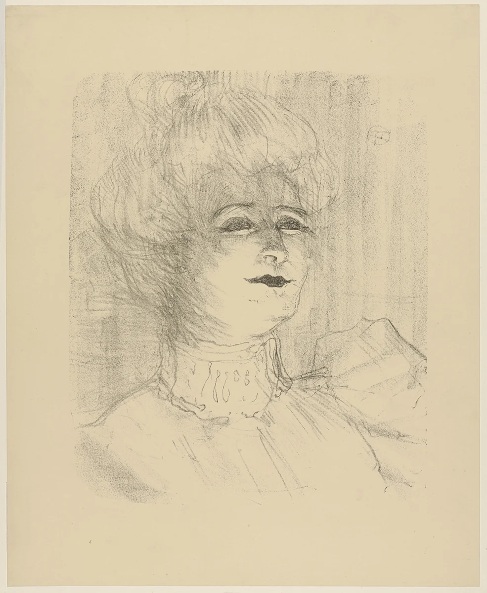 Marie-Louise Marsy from Portraits of Actors and Actresses: Thirteen Lithographs (Portraits d'Acteurs & Actrices: Treize Lithographies) by Henri de Toulouse-Lautrec, print, 1898