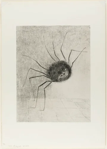 Spider by Odilon Redon, print, 1887