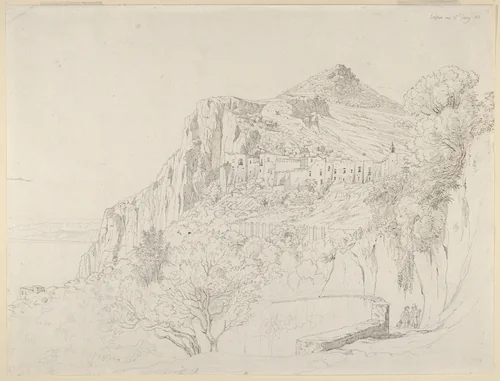 View of Capri by Carl Wagner, drawing, 1823