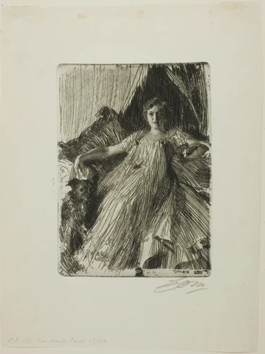 Maud Cassel (Mrs. Ashley) by Anders Zorn, print, 1898
