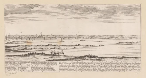 Gezicht op Avignon by Israël Silvestre, print, 1631-1691