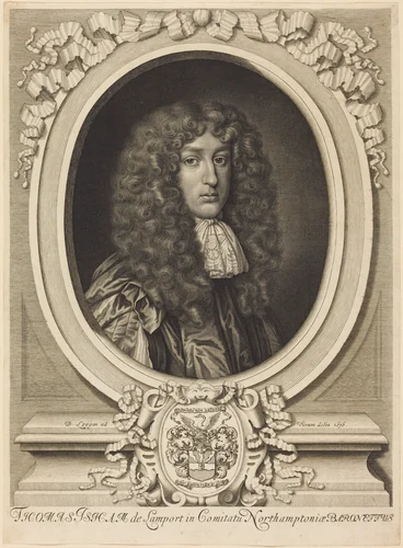 Sir Thomas Isham by David Loggan, print, 1676