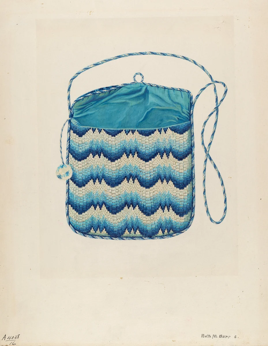 Purse by Ruth M. Barnes, index of american design, 1937