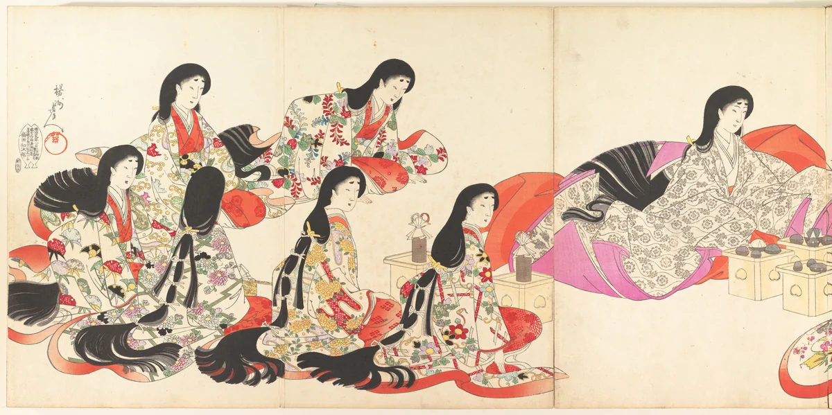 Chiyoda Castle (Album of Women) by Yōshū Chikanobu (楊洲周延), print, 1895