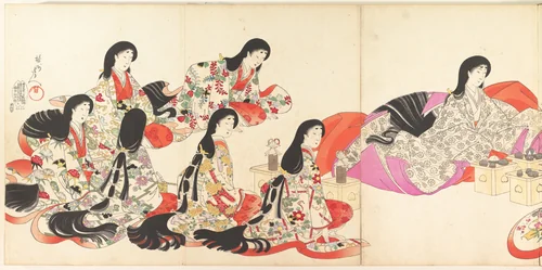 Chiyoda Castle (Album of Women) by Yōshū Chikanobu (楊洲周延), print, 1895